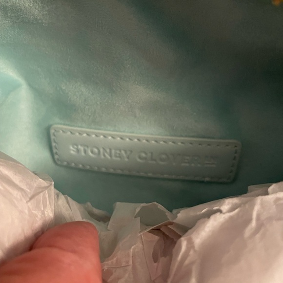 Stoney Clover Lane Light Blue Mini Bag with Gold Accents - Picture 4 of 4
